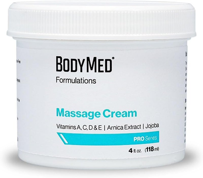 BodyMed Formulations Massage Cream 4 oz  FragranceFree AllNatural Lotion for Massage Therapy  Leaping Bunny Certified  with Arnica Extract  Jojoba  NonStaining  Paraben Free - Image 1