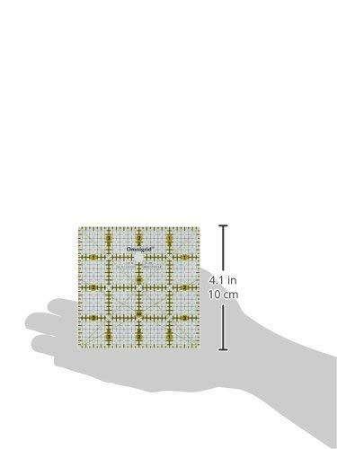 Omnigrid 4-Inch Square Grid Ruler, Clear Quilting and Sewing Ruler - Image 3