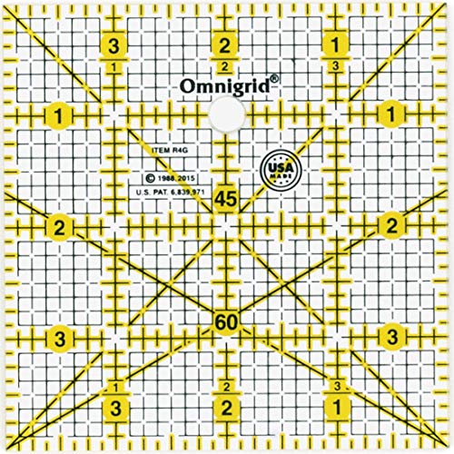 Omnigrid 4-Inch Square Grid Ruler, Clear Quilting and Sewing Ruler - Image 4