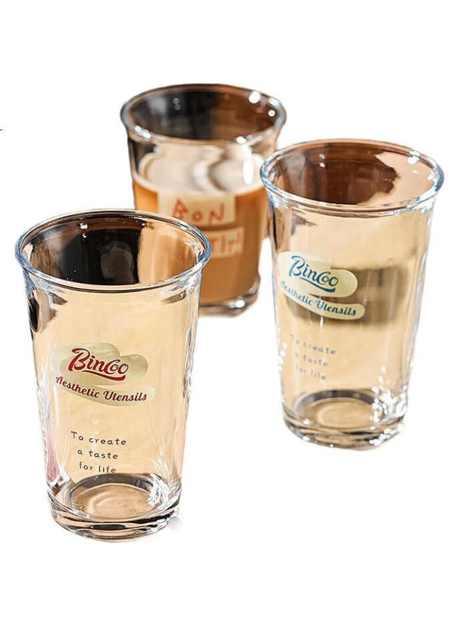 Bincoo Glass Coffee Cup, Iced Americano Cup, Dirty Ice Latte Cup, Cold Drink Summer Transparent Mug - Image 1