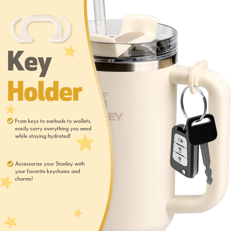 JimysCo Set of 3 Pcs Accessories for 40oz Tumbler or other brands 40 OZ Tumblers (Cream) - Image 4