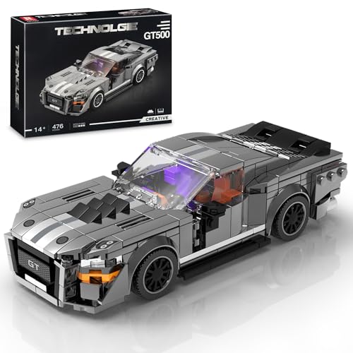 HIGH GODO Super Sports Car Building Set,Racing Car Building Kits for Kids and Adults,Collectible Model Cars Construction Blocks Toys Gifts for Boys 6-8 10+ (476 Pieces) - Image 1