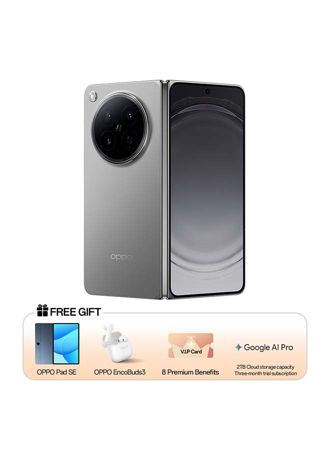 OPPO Find N6 5G Dual SIM Stellar Titanium 16GB RAM 512GB With Gift OPPO Pad SE And OPPO Enco Buds 3 – Middle East Version - Image 1
