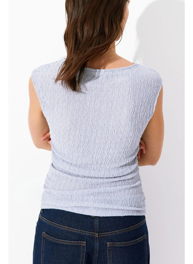 H&M Textured jersey top