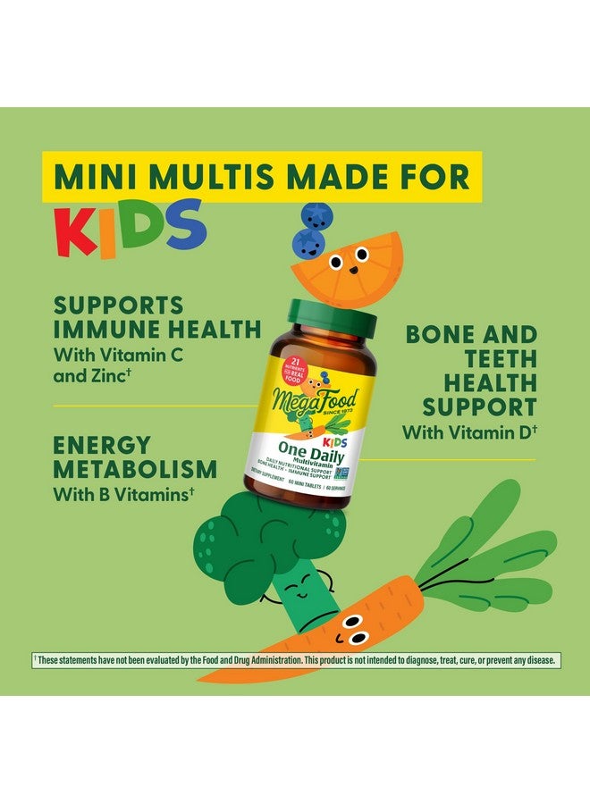 ميغافود MegaFood Kids One Daily Multivitamin - فيتامينات متعددة صغيرة الحجم ملائمة للأطفال - فيتامينات للأطفال تحتوي على الزنك وفيتامين سي وفيتامينات ب وفيتامين د - نباتية وخالية من الجلوتين وغير معدلة وراثيًا - 60 قرصًا، 60 وجبة - Image 3