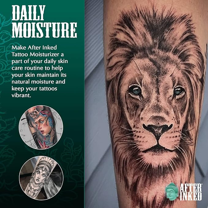 After Inked Tattoo Aftercare Lotion Tattoo Moisturizer As Seen on INK MASTER Tattoo Balm Ink Hydration Tattoo Aftercare Kit 3 Fluid oz Tube 1Pack - Image 4