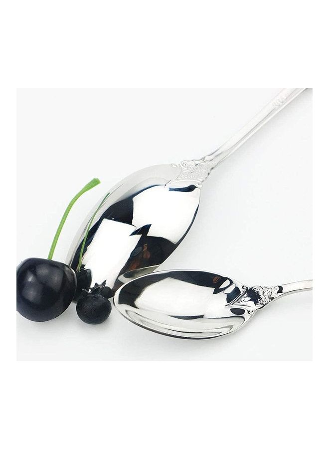 4-Piece Stainless Steel Cutlery Set Silver - Image 2