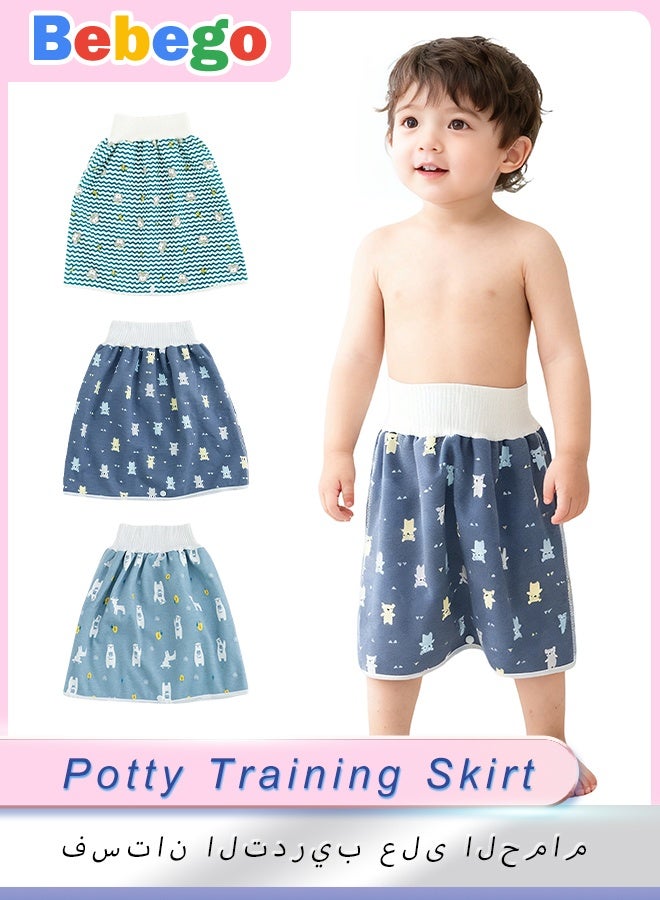 BEBEGO 3pcs Diaper Skirt, Cute, Simple, Multiple Colors, Suitable for Boys And Girls, Reusable, Suitable for Baby Potty Training, Baby Leak-Proof Cloth Diapers Can Be Worn All Year Round, Suitable for Gifts - Image 1