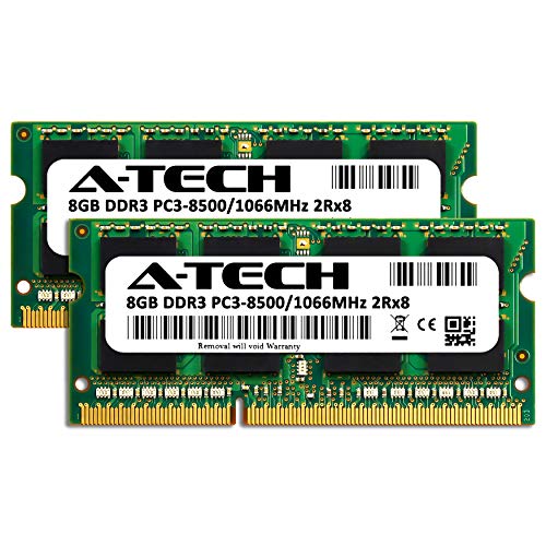 A-Tech 16GB (2 x 8GB) PC3-8500 DDR3 1066/1067 MHz RAM for MacBook (Mid 2010 13 inch), MacBook Pro (Mid 2010 13 inch), iMac (Late 2009 27 inch i5/i7), Mac Mini (Mid 2010) | 204-Pin SODIMM Memory Kit - Image 2