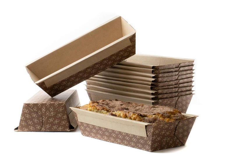 JA Kitchens Disposable Bread Loaf Pans for Baking  7 x 35 x 2 Inches  Medium Kraft Paper Bread Pan  SET of 32