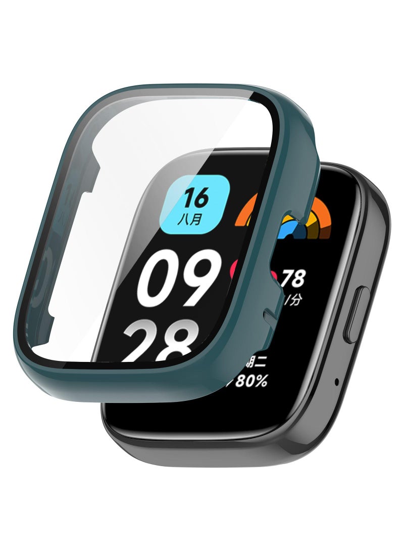 2 pieces Coverage Case with Screen Protector Compatible with Xiaomi Redmi Watch 3 lite Green - Image 1