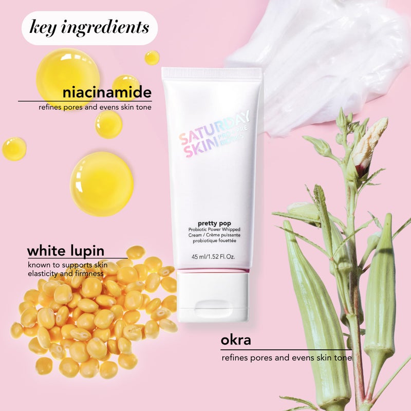 Saturday Skin Pretty Pop Prebiotics & Probiotics whipped Moisturizing Cream Nourishing Allure Best of Beauty K-Beauty Winner 2020 (1.52 Fl Oz) - Image 3