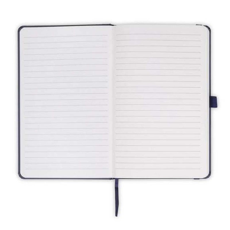 Santhome FAROE A5 Premium PU Hard Cover Notebook with Pen Loop | 192 Ruled Pages Smooth 80gsm Cream Paper | Professional Business Journal, Diary & Office Writing Notepad – Navy Blue - Image 3