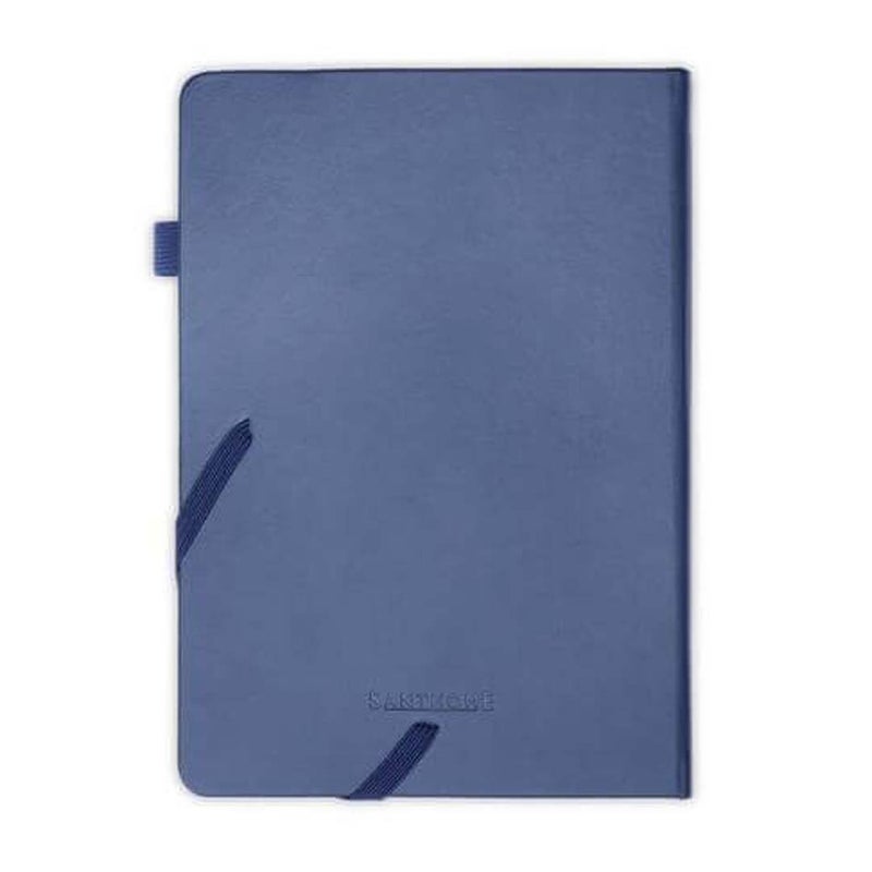 Santhome FAROE A5 Premium PU Hard Cover Notebook with Pen Loop | 192 Ruled Pages Smooth 80gsm Cream Paper | Professional Business Journal, Diary & Office Writing Notepad – Navy Blue - Image 4