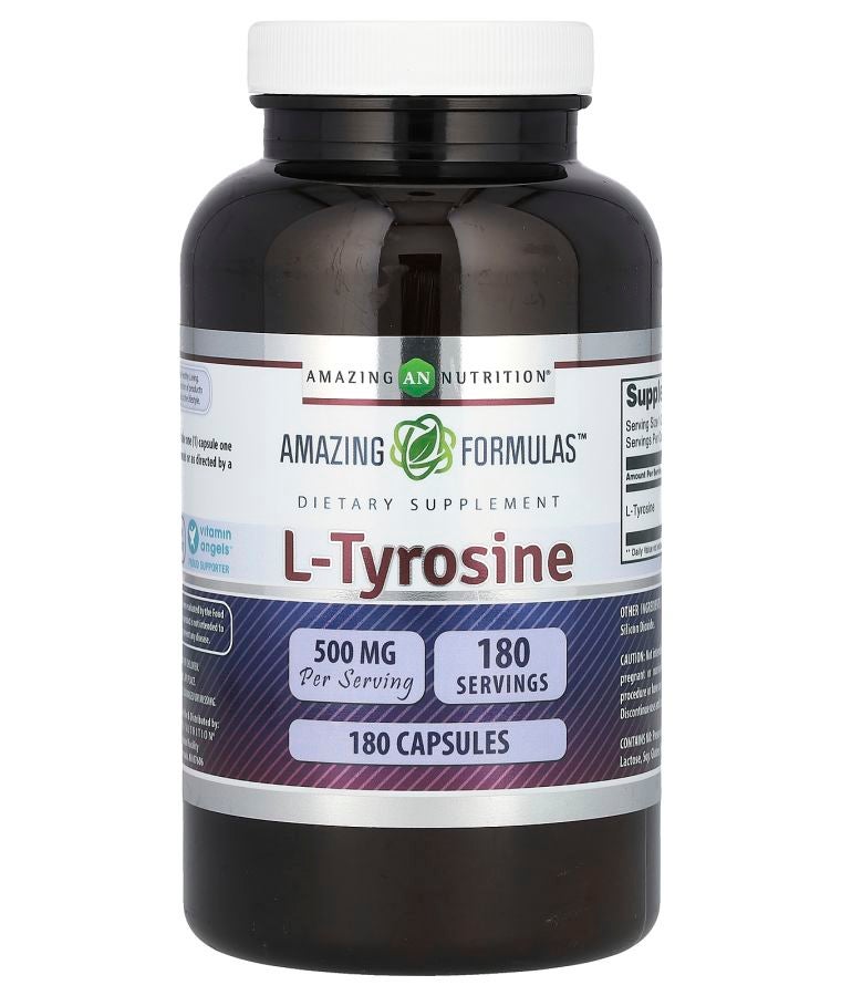 Amazing Nutrition Amazing Fomulas L-Tyrosine 500 mg 180 Capsules