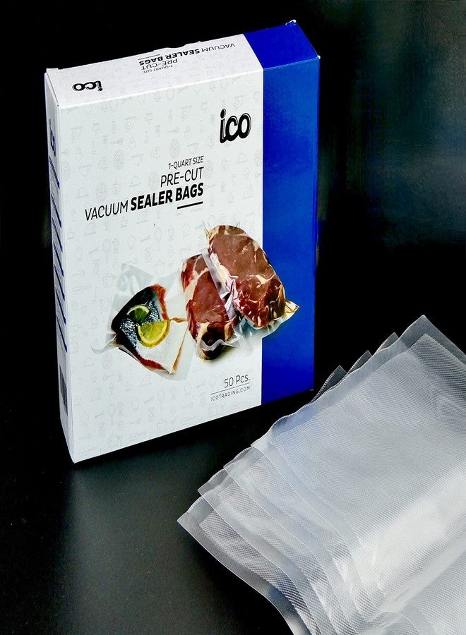 ICO Clear Vacuum Bags for FoodSaver, Quart size bags, 50 count (Vacuum Freezer Storage Bags) Certified BPA and Phthalate free - Image 5