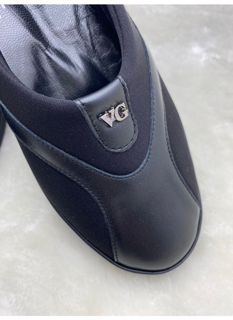 VOYAGER Black Women's Leather Bone Protrusion Special Casual Shoes (A8) - Black - 39 - ST01918-BLACK-39  - Image 5