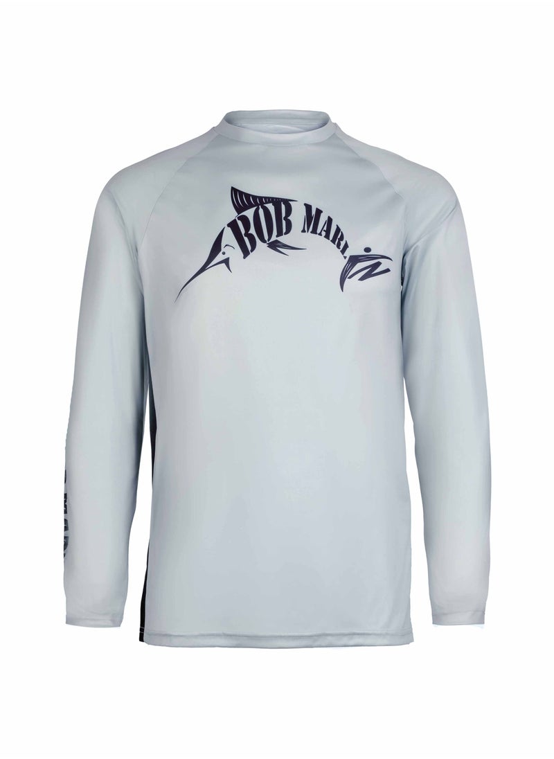BOB MARLIN Marlin Performance Shirt Bm Grey-Small  - Image 1