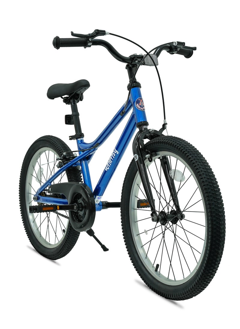 Whimsy Whimsy - Pro Aluminum 20" Kids Bike Lightweight Aluminum Frame, 2-Minute Assembly, Handbrake, Child-Friendly Cycle, Adjustable Saddle - Blue  - Image 2