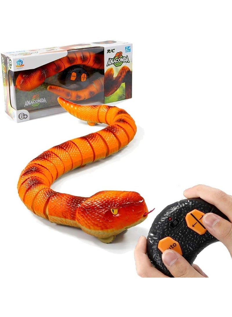 REZZOSS Remote Control Snake Toy for Kids – Realistic Crawling Anaconda Snake with Infrared Remote, Auto Mode, LED Eyes, Prank & Fun Game, Gift Toy for Boys & Girls Ages 6+ - Image 1
