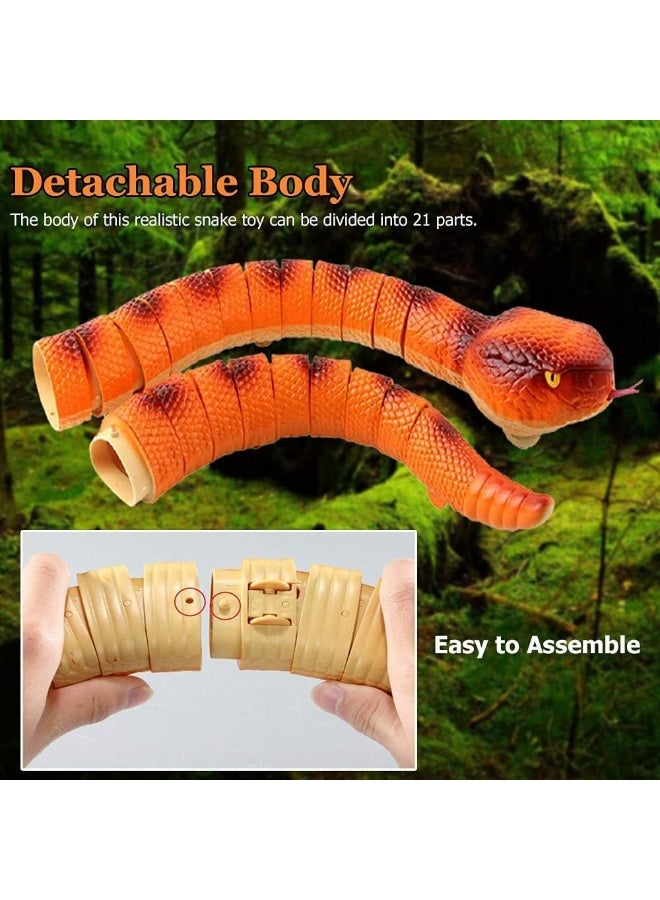 REZZOSS Remote Control Snake Toy for Kids – Realistic Crawling Anaconda Snake with Infrared Remote, Auto Mode, LED Eyes, Prank & Fun Game, Gift Toy for Boys & Girls Ages 6+ - Image 3