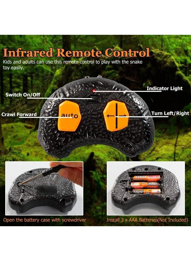 REZZOSS Remote Control Snake Toy for Kids – Realistic Crawling Anaconda Snake with Infrared Remote, Auto Mode, LED Eyes, Prank & Fun Game, Gift Toy for Boys & Girls Ages 6+ - Image 2