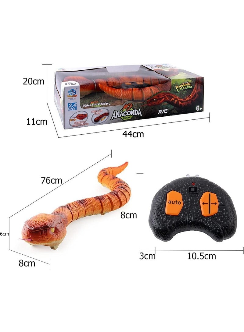 REZZOSS Remote Control Snake Toy for Kids – Realistic Crawling Anaconda Snake with Infrared Remote, Auto Mode, LED Eyes, Prank & Fun Game, Gift Toy for Boys & Girls Ages 6+ - Image 4