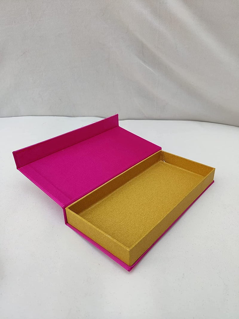 ACL Creations Gift Empty Cardboard Box Gift Tray Hamper Basket for Wedding Packaging, Birthday Hamper, Diwali Hampers, Corporate Gifting (Cash Box Pink Color) - Image 3