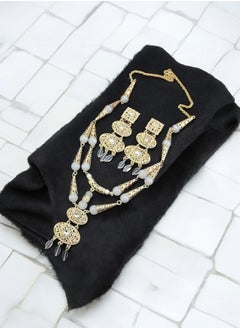 ANUM BY MUNA Luxury accessory set with a heritage design decorated with transparent white stones  - Image 1