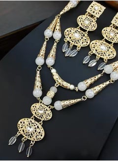ANUM BY MUNA Luxury accessory set with a heritage design decorated with transparent white stones  - Image 2