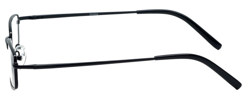 Calabria R753 Rectangular Metal Reading Glasses for Men and Women – Full Rim Frame with Spring Hinges | Lightweight with Adjustable Nose Pads | Magnification 1x & Black - Image 2