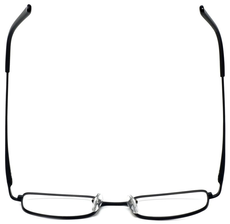 Calabria R753 Rectangular Metal Reading Glasses for Men and Women – Full Rim Frame with Spring Hinges | Lightweight with Adjustable Nose Pads | Magnification 1x & Black - Image 4