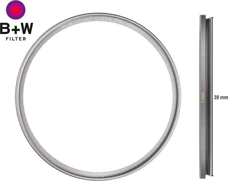 BW B + W Clear Protection Filter for Camera Lens – Ultra Slim Titan Mount (T-PRO), 007, HTC, 16 Layers Multi-Resistant and Nano Coating, Photography Filter, 39 mm - Image 3