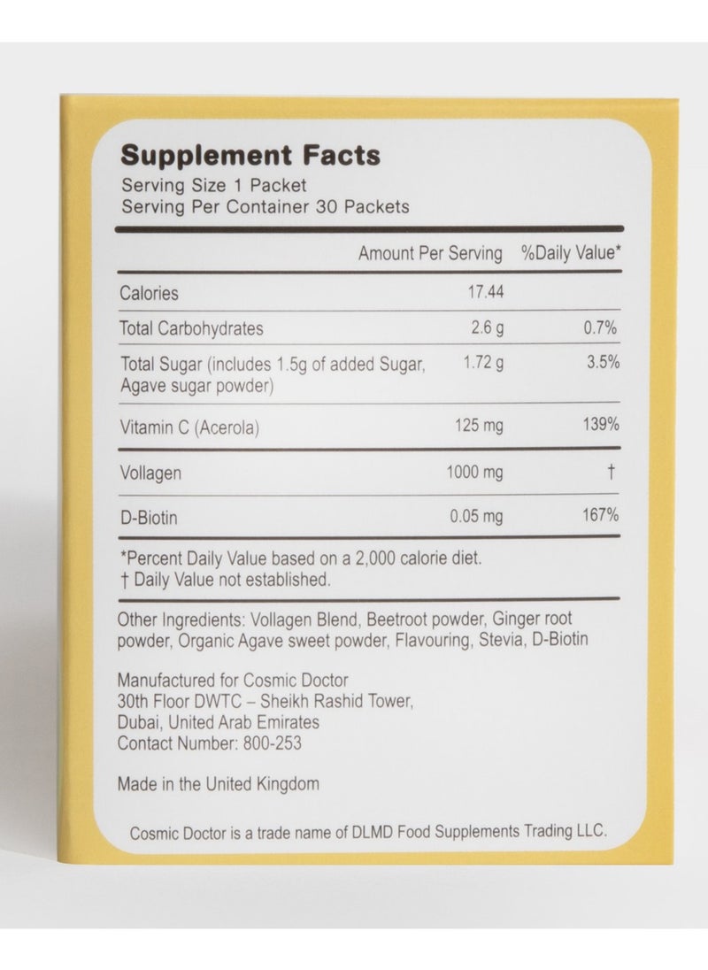 Cosmic Doctor - Sparkling Vollagen - 1000mg Vegan Collagen 129gm - Image 1