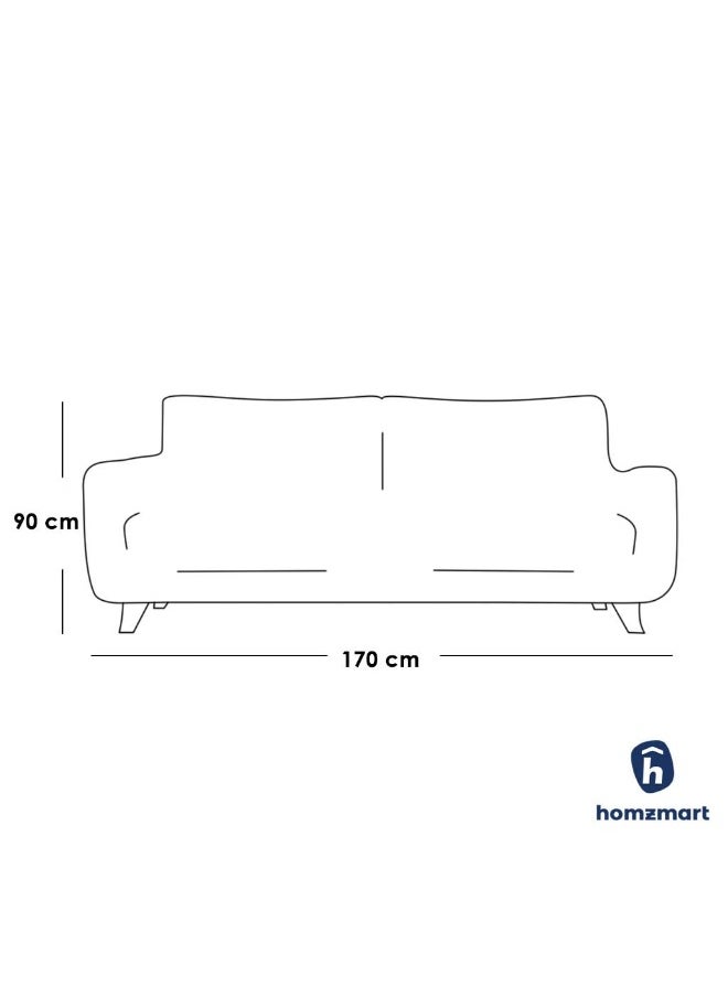 Homzmart - Swedish Wood and Linen 2-Seater Sofa  - Grey - Image 1