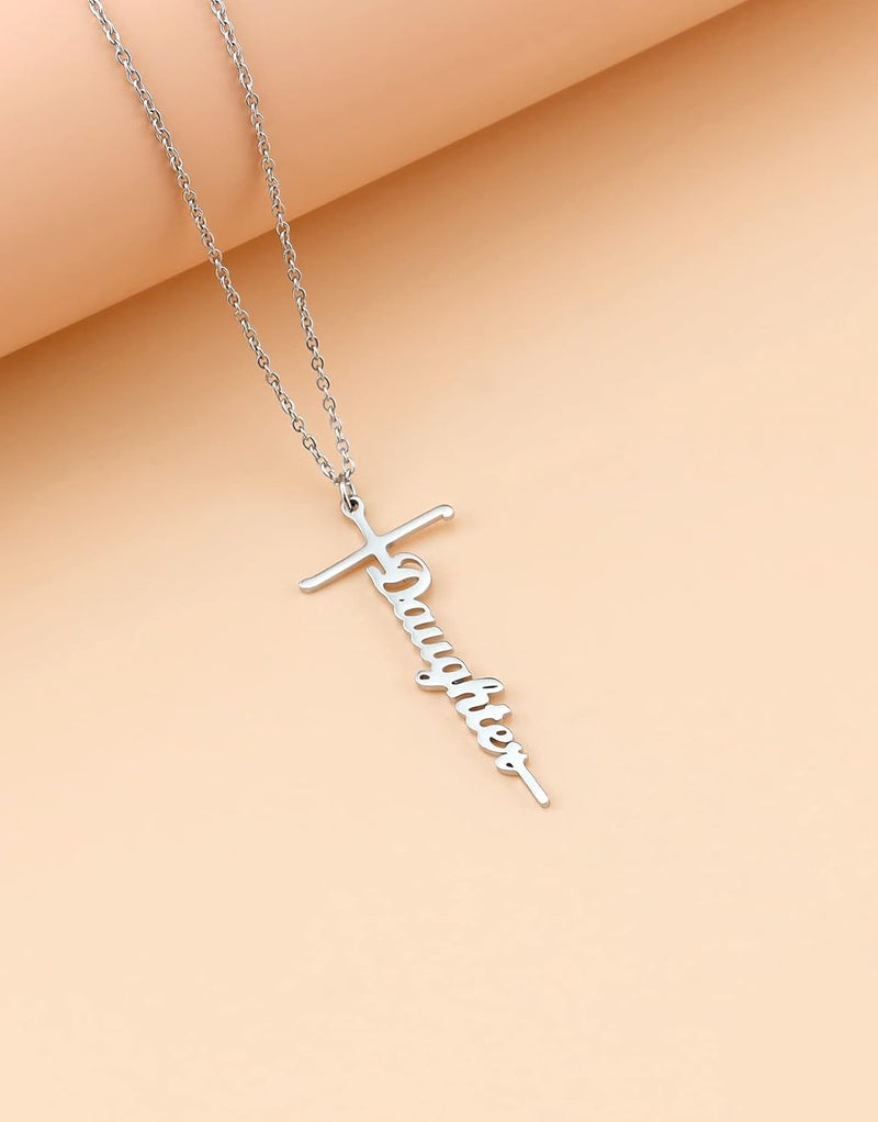 Lcherry Faith Cross Pendant Necklace for Women Religious Christian Jewelry Mother's Day Gifts for Women - Image 4