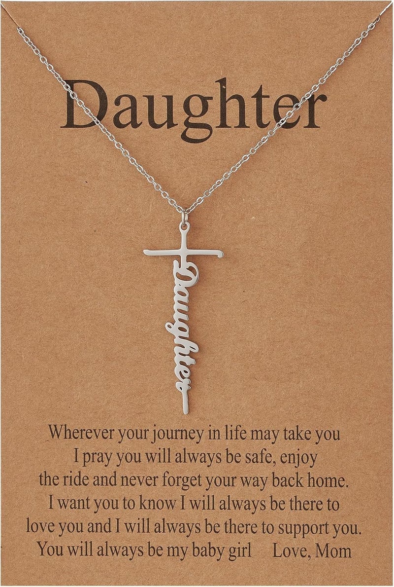 Lcherry Faith Cross Pendant Necklace for Women Religious Christian Jewelry Mother's Day Gifts for Women - Image 1