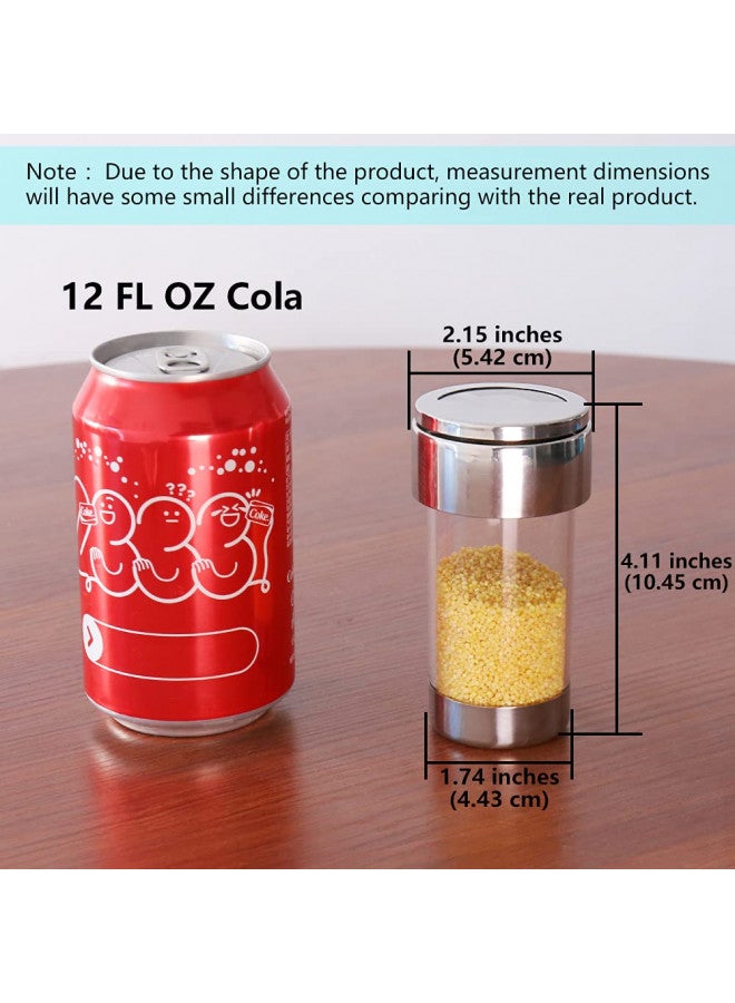 Newness Mesh Shaker or Salt Shaker, Stainless Steel Salt Dispenser, Clear Acrylic Seasoning Fine Mesh Shaker with Rotating Cover, 3.7 Ounces (110 Milliliter) - Image 2