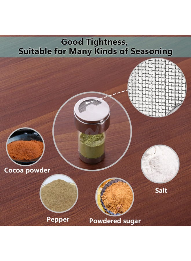 Newness Mesh Shaker or Salt Shaker, Stainless Steel Salt Dispenser, Clear Acrylic Seasoning Fine Mesh Shaker with Rotating Cover, 3.7 Ounces (110 Milliliter) - Image 4