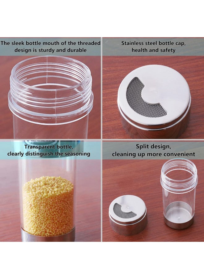 Newness Mesh Shaker or Salt Shaker, Stainless Steel Salt Dispenser, Clear Acrylic Seasoning Fine Mesh Shaker with Rotating Cover, 3.7 Ounces (110 Milliliter) - Image 5