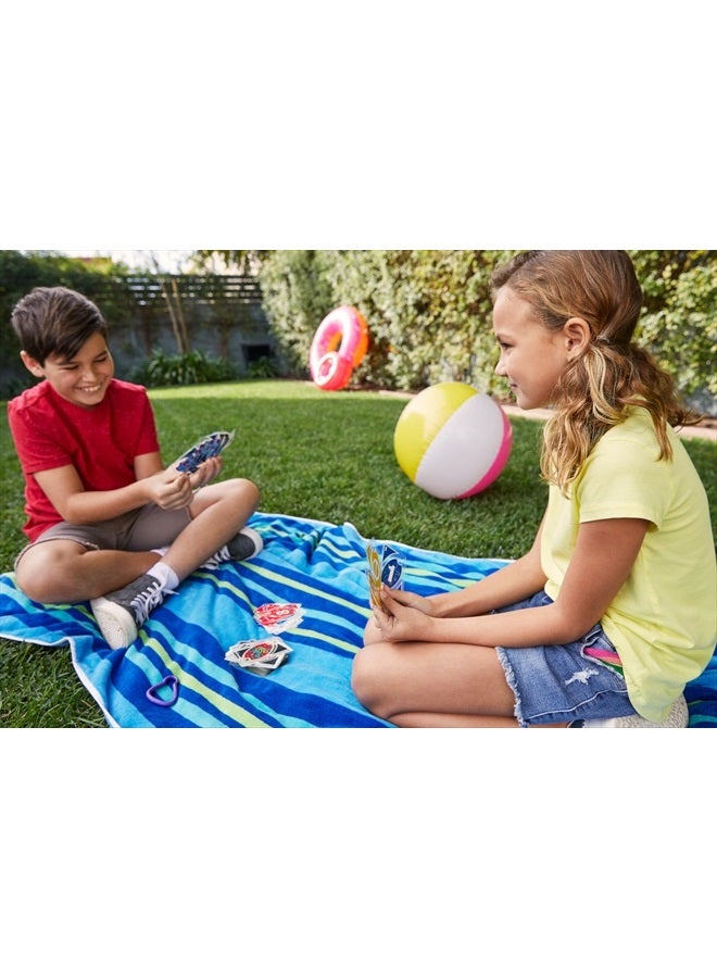 Mattel Games ​UNO Splash Card Game for Outdoor Camping, Travel & Family Nights with Water-Resistent Plastic Cards - Image 2