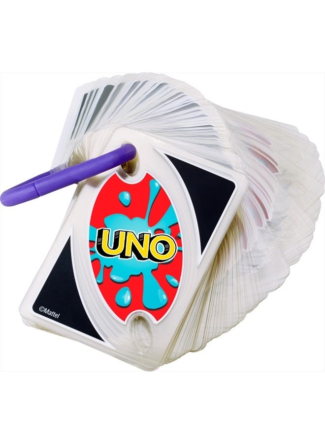 Mattel Games ​UNO Splash Card Game for Outdoor Camping, Travel & Family Nights with Water-Resistent Plastic Cards - Image 4