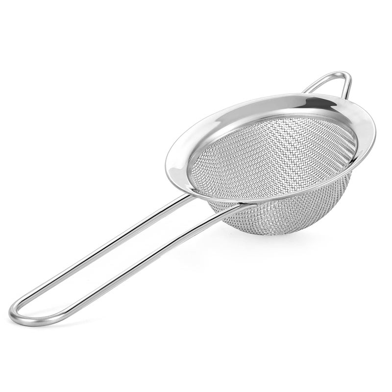 Kafoor Fine Mesh Strainer - 2.8 Inch Round Sieve - Tea Strainers For Loose Tea  Coffee Strainer  Food Strainer  Juice Strainer  And Much More! - Image 1