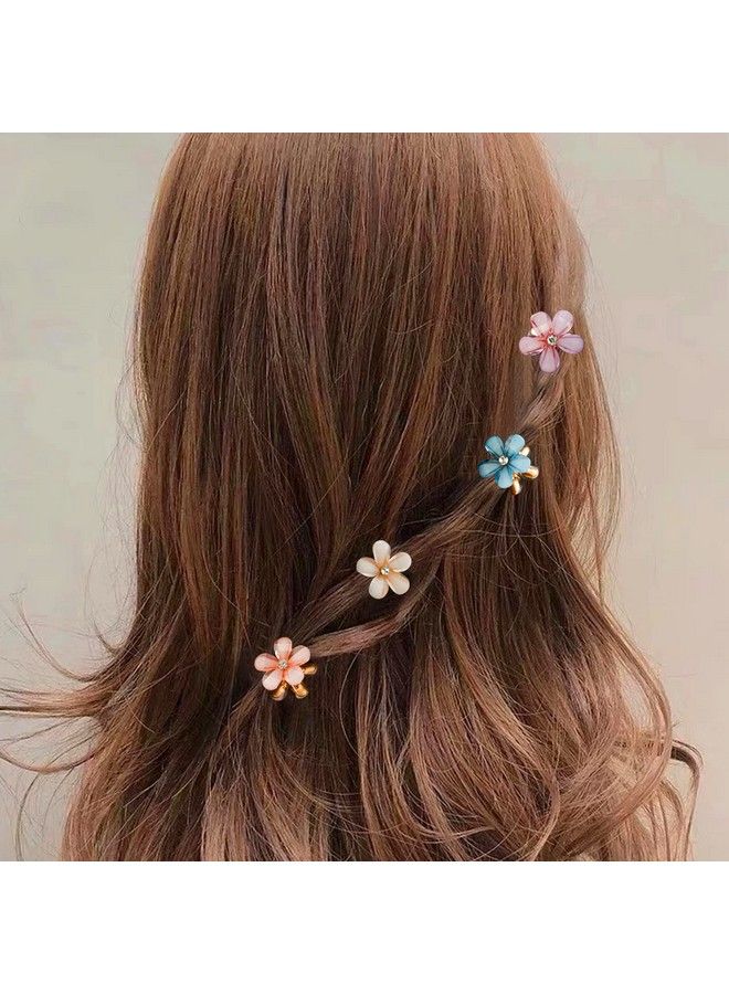 Cubaco 12 حزمة Clips شعر زهور للنساء Clips زهور لطيفة للفتيات Clips شعر صغيرة مخالب زهور زينة شعر Clips شعر صغيرة للشعر الرفيع Clips شعر غير قابلة للانزلاق إكسسوارات شعر للشعر السميك - Image 3