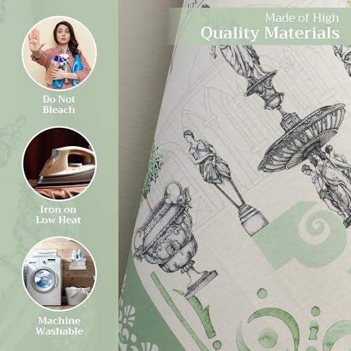 Maison d' Hermine Kitchen Towels Set of 2 100% Cotton 27.50" x 20" Reusable Cloth Tea Dish Towels Absorbent with Hanging Loop for Kitchen, Home, Dining, Cocktail Parties Spring/Summer (Jardin Du Roy) - Image 3