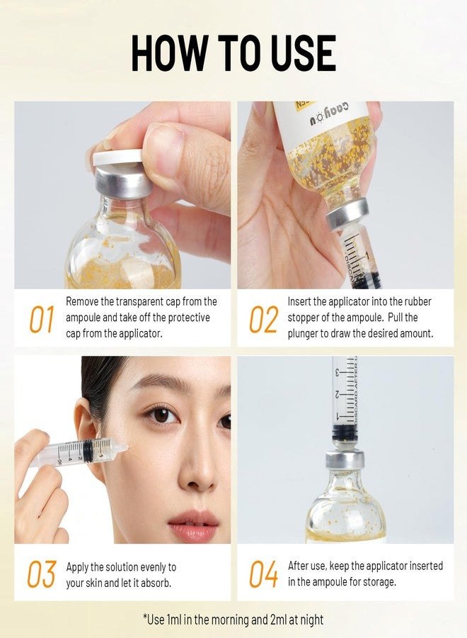 Gaayou Silk Peptide Intensive Lifting Ampoule - Deep Collagen Multi Peptide Serum Korean Anti Aging Serum with PDRN for Face Tightening, Lifting, Smoothing, Hydrating - Image 5