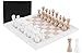 MARBLE RANGE Marble Chess Set for Adults 15 Handmade White Verona Board Game with 32 Chess Pieces 2 Extra Queens Storage Box Luxury Travel Game Elegant Home Dcor - Image 2