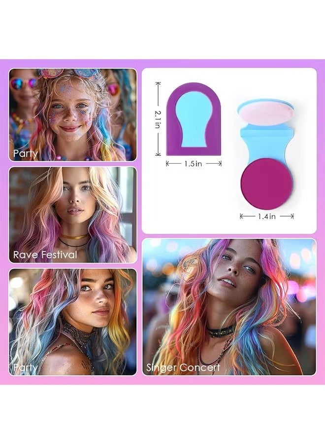 8 Colors Temporary Hair Chalk Hair Dye For Girls Kids Adults, Washable Hair Color Makeup For Sport Events Halloween Christmas Birthday Cosplay Festivals Hair DIY Party - Image 5