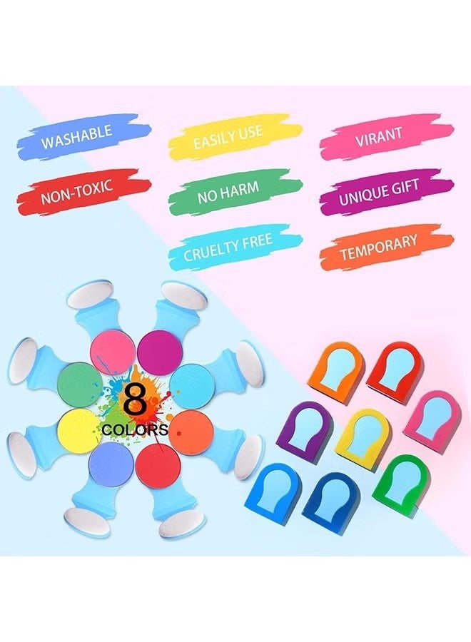 8 Colors Temporary Hair Chalk Hair Dye For Girls Kids Adults, Washable Hair Color Makeup For Sport Events Halloween Christmas Birthday Cosplay Festivals Hair DIY Party - Image 3