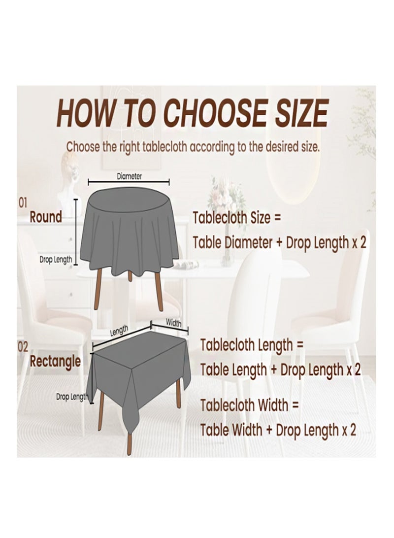 EZdenK 140*180cm Vinyl PVC Rectangle Tablecloth Waterproof Clear Table Cover with Champagne Lace Macrame Border for Wedding Kitchen Home Outdoor Indoor Holidays Party Decor (Champagne) - Image 2